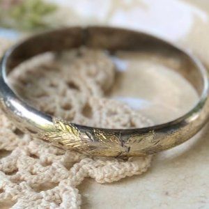 Sterling Silver Hinged Bangle with Safety